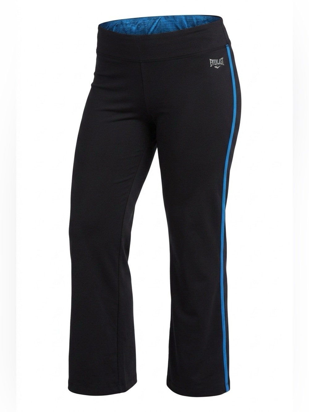 EVERLAST MISSY EVERDRI PANT IN BLACK WITH BLUE SIZE LARGE
